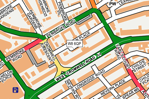 W8 6QP map - OS OpenMap – Local (Ordnance Survey) W8 6QP map - OS OpenMap – Local (Ordnance Survey)