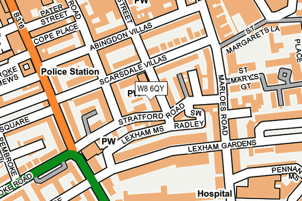 W8 6QY map - OS OpenMap – Local (Ordnance Survey) W8 6QY map - OS OpenMap – Local (Ordnance Survey)