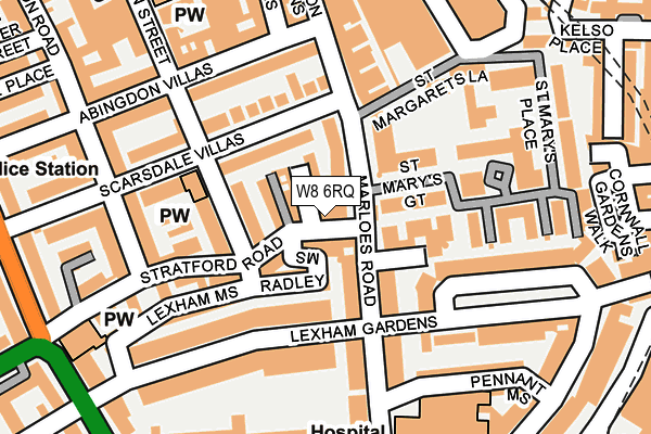 W8 6RQ map - OS OpenMap – Local (Ordnance Survey) W8 6RQ map - OS OpenMap – Local (Ordnance Survey)