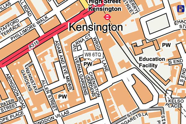W8 6TQ map - OS OpenMap – Local (Ordnance Survey) W8 6TQ map - OS OpenMap – Local (Ordnance Survey)