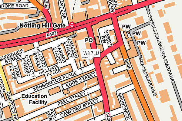 W8 7LU map - OS OpenMap – Local (Ordnance Survey) W8 7LU map - OS OpenMap – Local (Ordnance Survey)