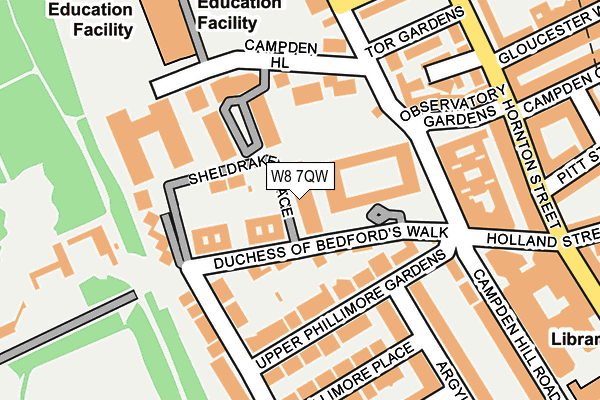 W8 7QW map - OS OpenMap – Local (Ordnance Survey) W8 7QW map - OS OpenMap – Local (Ordnance Survey)