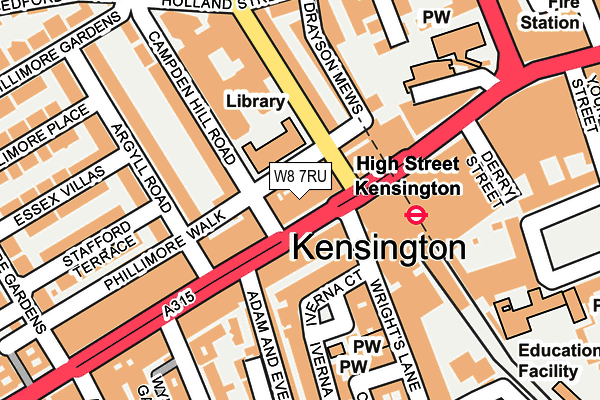 W8 7RU map - OS OpenMap – Local (Ordnance Survey) W8 7RU map - OS OpenMap – Local (Ordnance Survey)