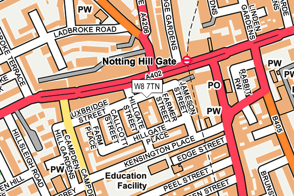W8 7TN map - OS OpenMap – Local (Ordnance Survey) W8 7TN map - OS OpenMap – Local (Ordnance Survey)