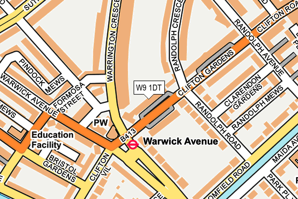 W9 1DT map - OS OpenMap – Local (Ordnance Survey) W9 1DT map - OS OpenMap – Local (Ordnance Survey)