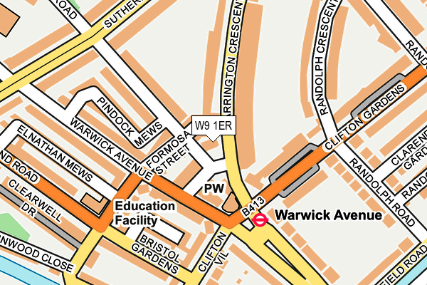 W9 1ER map - OS OpenMap – Local (Ordnance Survey) W9 1ER map - OS OpenMap – Local (Ordnance Survey)