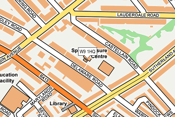 W9 1HQ map - OS OpenMap – Local (Ordnance Survey) W9 1HQ map - OS OpenMap – Local (Ordnance Survey)