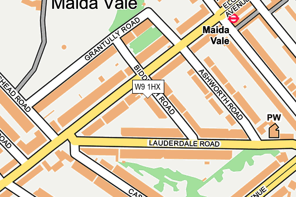 W9 1HX map - OS OpenMap – Local (Ordnance Survey) W9 1HX map - OS OpenMap – Local (Ordnance Survey)