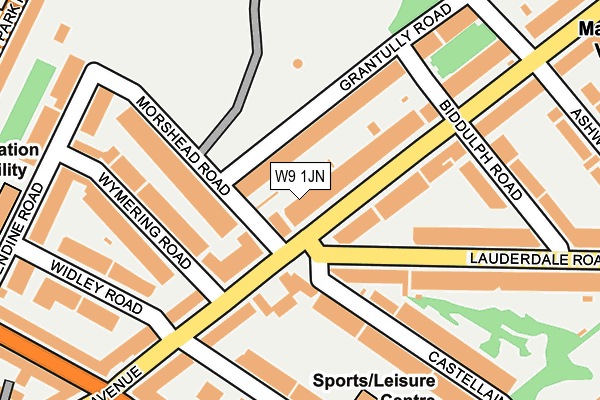W9 1JN map - OS OpenMap – Local (Ordnance Survey) W9 1JN map - OS OpenMap – Local (Ordnance Survey)