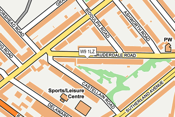 W9 1LZ map - OS OpenMap – Local (Ordnance Survey) W9 1LZ map - OS OpenMap – Local (Ordnance Survey)