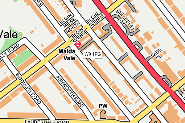 W9 1PG map - OS OpenMap – Local (Ordnance Survey) W9 1PG map - OS OpenMap – Local (Ordnance Survey)