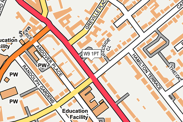 W9 1PT map - OS OpenMap – Local (Ordnance Survey) W9 1PT map - OS OpenMap – Local (Ordnance Survey)