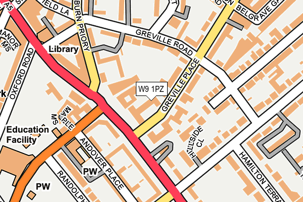 W9 1PZ map - OS OpenMap – Local (Ordnance Survey) W9 1PZ map - OS OpenMap – Local (Ordnance Survey)