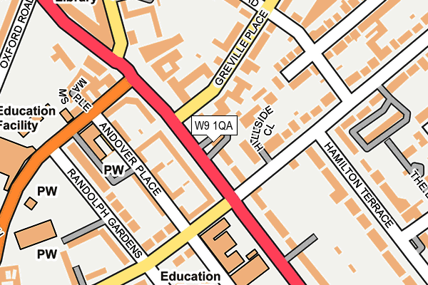 W9 1QA map - OS OpenMap – Local (Ordnance Survey) W9 1QA map - OS OpenMap – Local (Ordnance Survey)