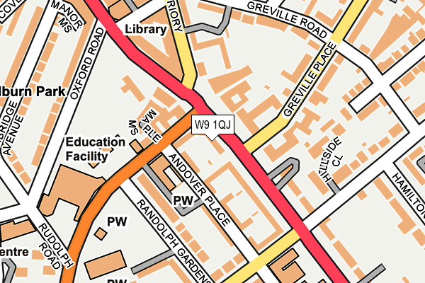 W9 1QJ map - OS OpenMap – Local (Ordnance Survey)