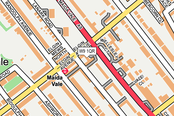 W9 1QR map - OS OpenMap – Local (Ordnance Survey) W9 1QR map - OS OpenMap – Local (Ordnance Survey)