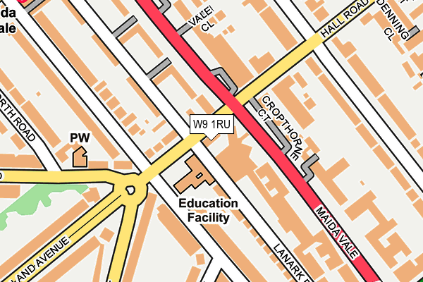 W9 1RU map - OS OpenMap – Local (Ordnance Survey) W9 1RU map - OS OpenMap – Local (Ordnance Survey)