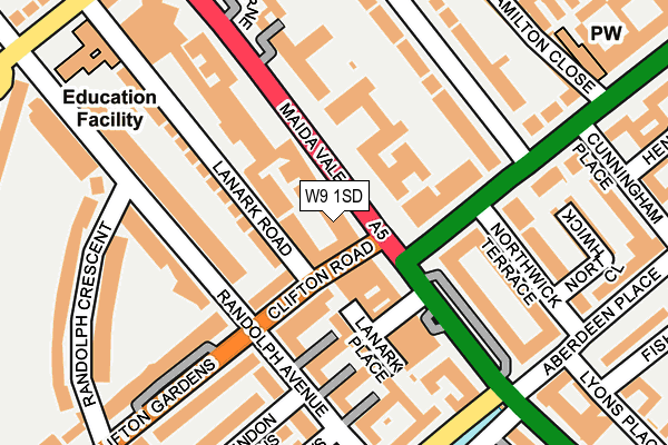 W9 1SD map - OS OpenMap – Local (Ordnance Survey) W9 1SD map - OS OpenMap – Local (Ordnance Survey)