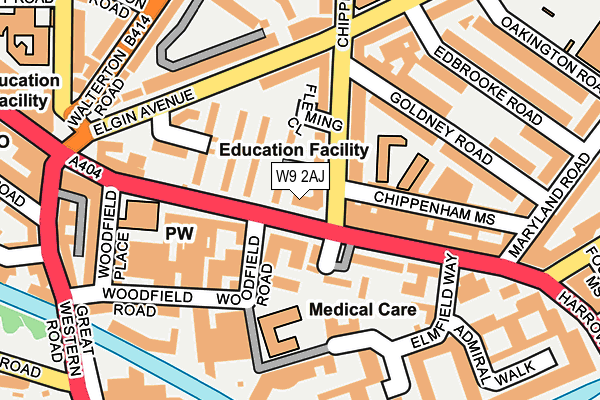 W9 2AJ map - OS OpenMap – Local (Ordnance Survey) W9 2AJ map - OS OpenMap – Local (Ordnance Survey)