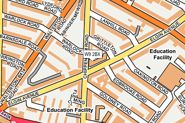 W9 2BX map - OS OpenMap – Local (Ordnance Survey) W9 2BX map - OS OpenMap – Local (Ordnance Survey)