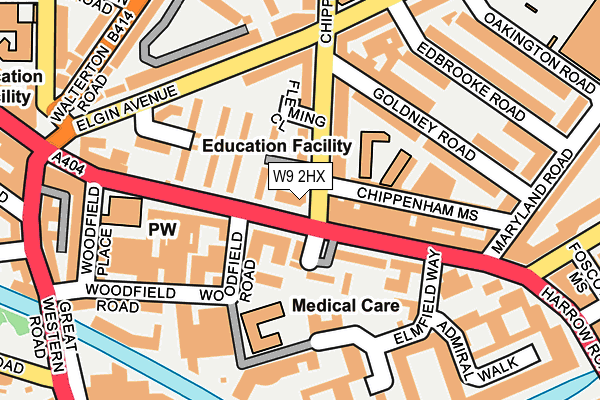 W9 2HX map - OS OpenMap – Local (Ordnance Survey) W9 2HX map - OS OpenMap – Local (Ordnance Survey)