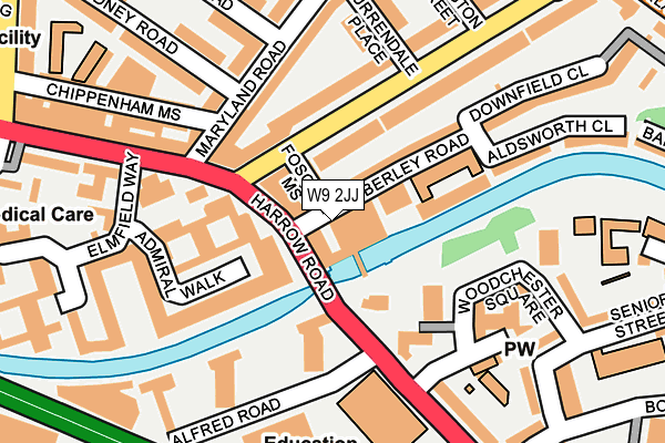 W9 2JJ map - OS OpenMap – Local (Ordnance Survey) W9 2JJ map - OS OpenMap – Local (Ordnance Survey)