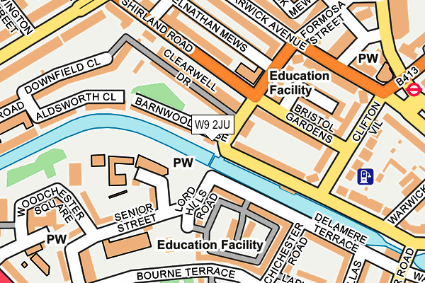 W9 2JU map - OS OpenMap – Local (Ordnance Survey) W9 2JU map - OS OpenMap – Local (Ordnance Survey)