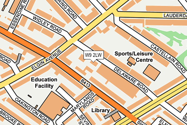 W9 2LW map - OS OpenMap – Local (Ordnance Survey) W9 2LW map - OS OpenMap – Local (Ordnance Survey)