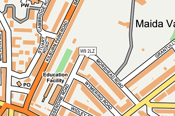 W9 2LZ map - OS OpenMap – Local (Ordnance Survey) W9 2LZ map - OS OpenMap – Local (Ordnance Survey)