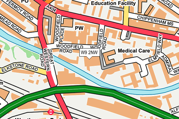 W9 2NW map - OS OpenMap – Local (Ordnance Survey) W9 2NW map - OS OpenMap – Local (Ordnance Survey)