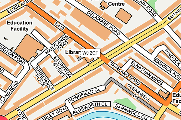 W9 2QT map - OS OpenMap – Local (Ordnance Survey) W9 2QT map - OS OpenMap – Local (Ordnance Survey)