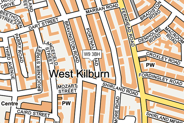 W9 3BH map - OS OpenMap – Local (Ordnance Survey) W9 3BH map - OS OpenMap – Local (Ordnance Survey)