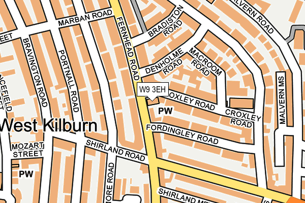W9 3EH map - OS OpenMap – Local (Ordnance Survey) W9 3EH map - OS OpenMap – Local (Ordnance Survey)