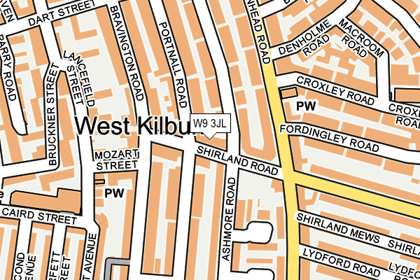 W9 3JL map - OS OpenMap – Local (Ordnance Survey) W9 3JL map - OS OpenMap – Local (Ordnance Survey)