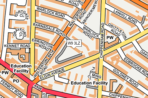 W9 3LZ map - OS OpenMap – Local (Ordnance Survey) W9 3LZ map - OS OpenMap – Local (Ordnance Survey)