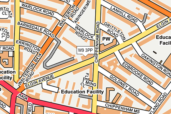 W9 3PP map - OS OpenMap – Local (Ordnance Survey) W9 3PP map - OS OpenMap – Local (Ordnance Survey)