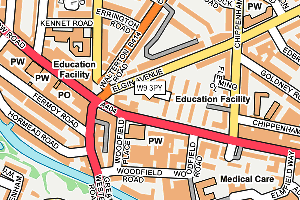 W9 3PY map - OS OpenMap – Local (Ordnance Survey) W9 3PY map - OS OpenMap – Local (Ordnance Survey)