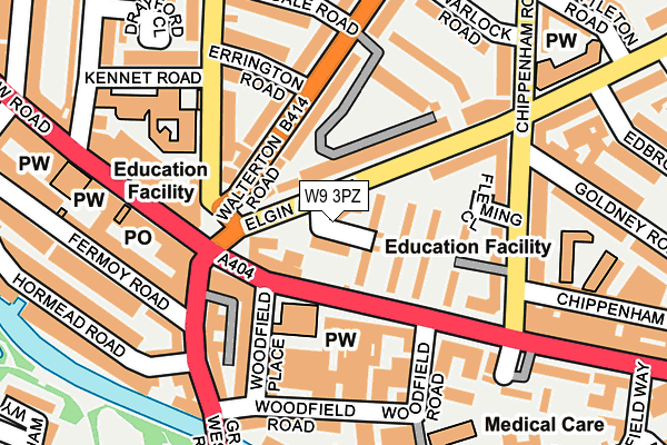 W9 3PZ map - OS OpenMap – Local (Ordnance Survey) W9 3PZ map - OS OpenMap – Local (Ordnance Survey)