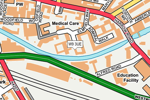 W9 3UE map - OS OpenMap – Local (Ordnance Survey) W9 3UE map - OS OpenMap – Local (Ordnance Survey)