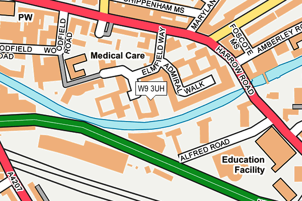 W9 3UH map - OS OpenMap – Local (Ordnance Survey) W9 3UH map - OS OpenMap – Local (Ordnance Survey)