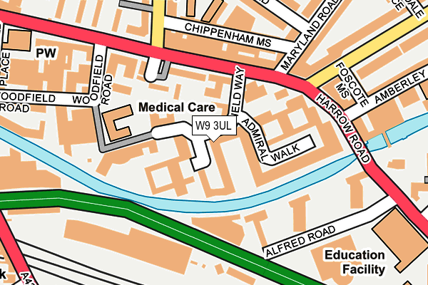 W9 3UL map - OS OpenMap – Local (Ordnance Survey) W9 3UL map - OS OpenMap – Local (Ordnance Survey)