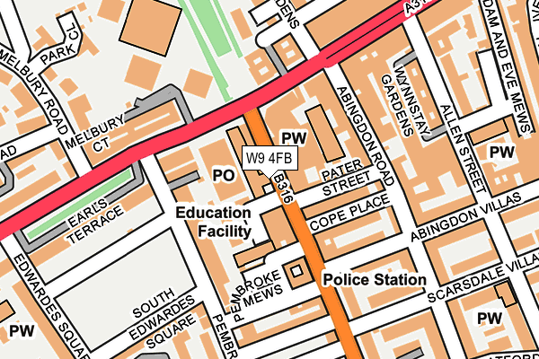 W9 4FB map - OS OpenMap – Local (Ordnance Survey) W9 4FB map - OS OpenMap – Local (Ordnance Survey)