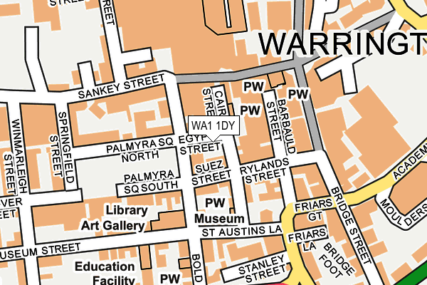 WA1 1DY map - OS OpenMap – Local (Ordnance Survey) WA1 1DY map - OS OpenMap – Local (Ordnance Survey)