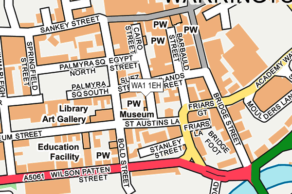 WA1 1EH map - OS OpenMap – Local (Ordnance Survey) WA1 1EH map - OS OpenMap – Local (Ordnance Survey)