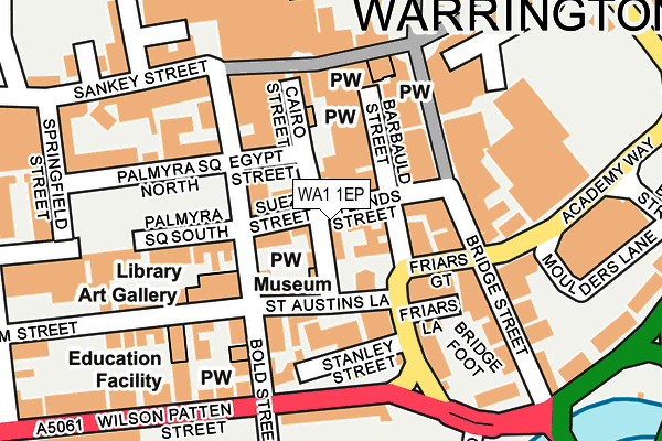 WA1 1EP map - OS OpenMap – Local (Ordnance Survey) WA1 1EP map - OS OpenMap – Local (Ordnance Survey)