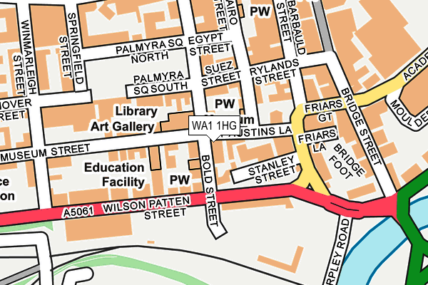 WA1 1HG map - OS OpenMap – Local (Ordnance Survey) WA1 1HG map - OS OpenMap – Local (Ordnance Survey)