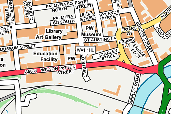 WA1 1HL map - OS OpenMap – Local (Ordnance Survey) WA1 1HL map - OS OpenMap – Local (Ordnance Survey)