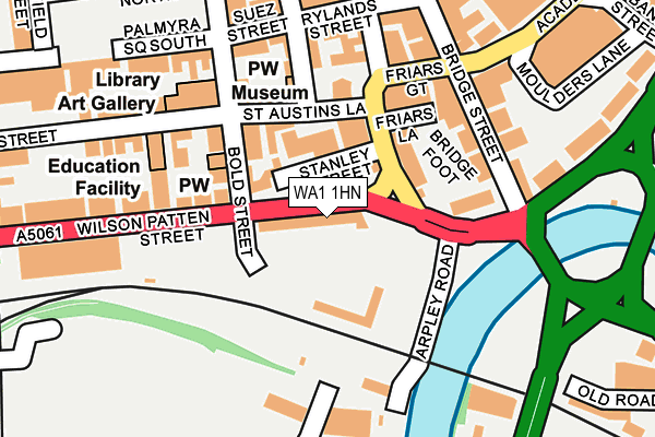 WA1 1HN map - OS OpenMap – Local (Ordnance Survey) WA1 1HN map - OS OpenMap – Local (Ordnance Survey)