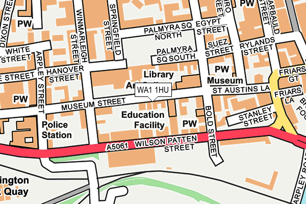 WA1 1HU map - OS OpenMap – Local (Ordnance Survey) WA1 1HU map - OS OpenMap – Local (Ordnance Survey)