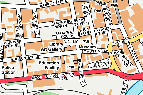 WA1 1JG map - OS OpenMap – Local (Ordnance Survey) WA1 1JG map - OS OpenMap – Local (Ordnance Survey)